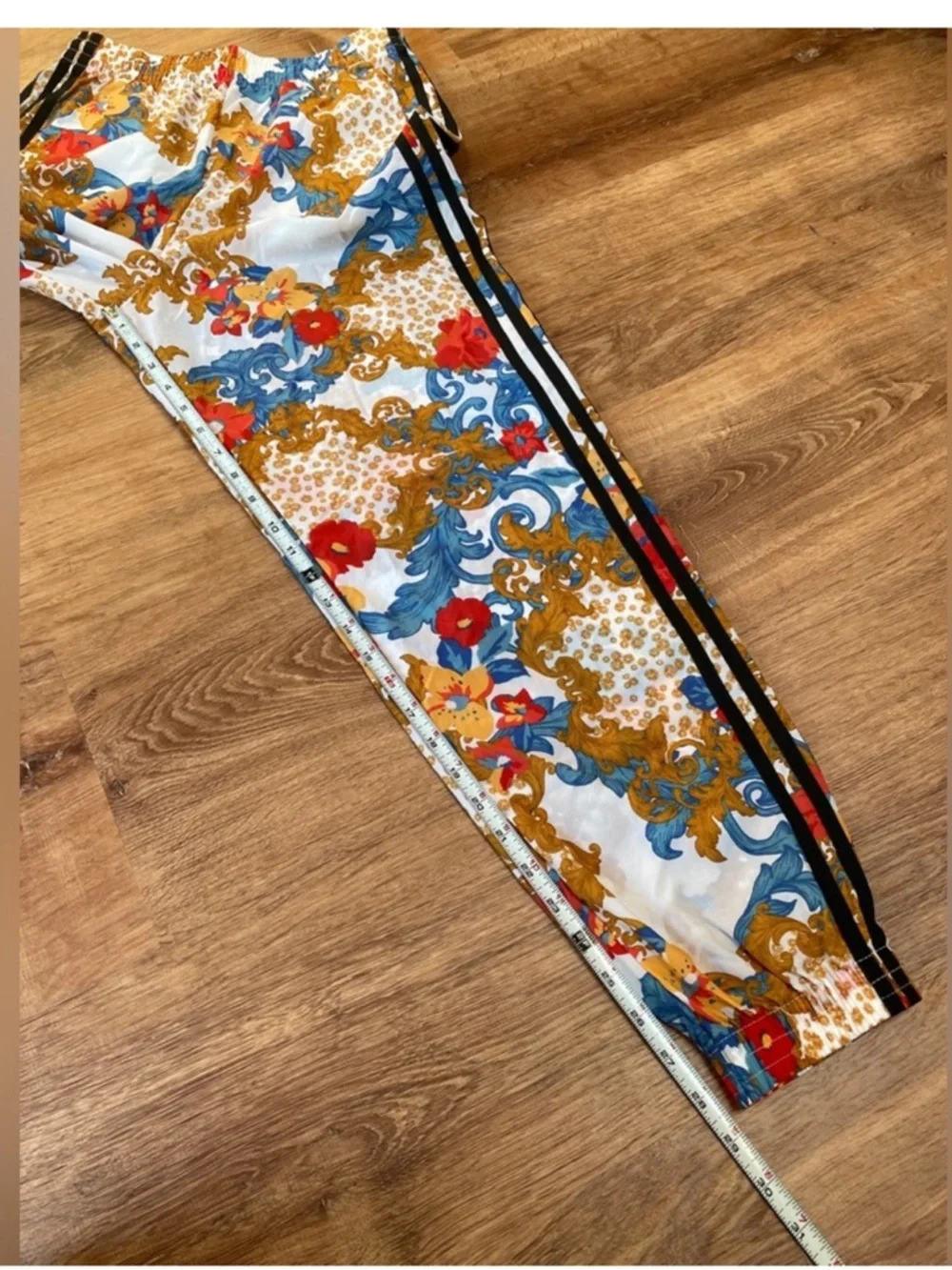 Adidas x HER Studio London track pants striped floral baggy drawstring SMALL - Picture 8 of 11